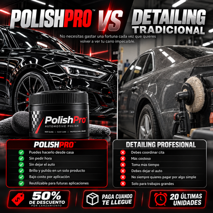 PolishPro™ | Pasta Automotriz Efecto Espejo con Proteccion y Brillo